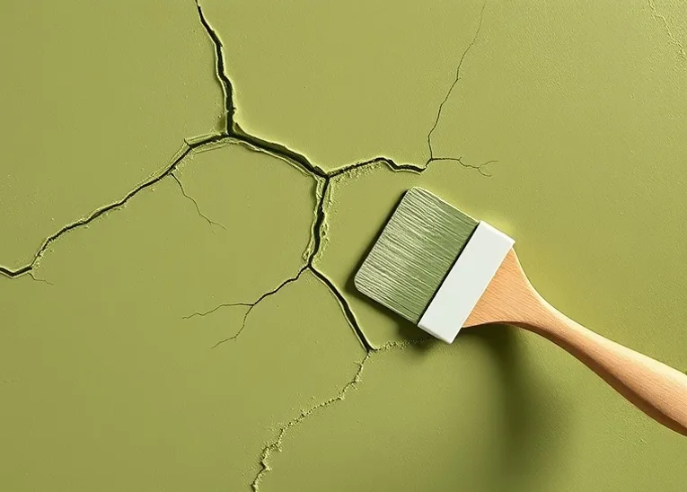 Ponçage et rebouchage des fissures avant mise en peinture